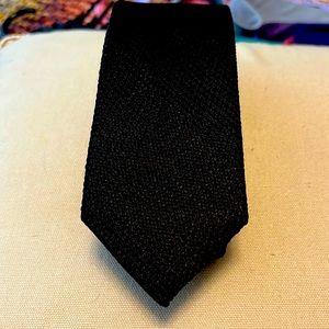 Mens black skinny tie.